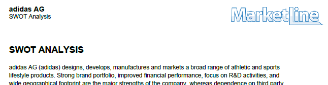 SWOT-Analyse aus MarketLine-Report via BSC