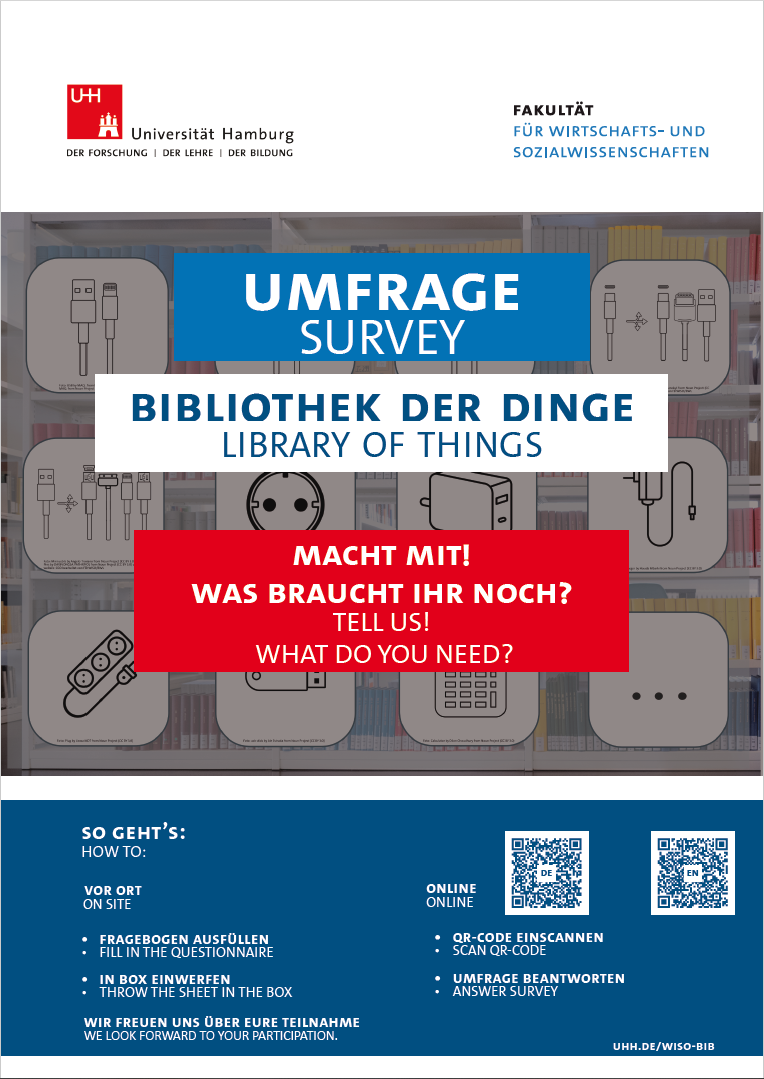 Poster Umfrage Bibliothek der Dinge