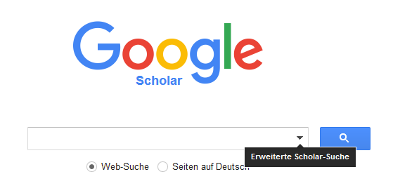 Google Scholar - Erweiterte Suche
