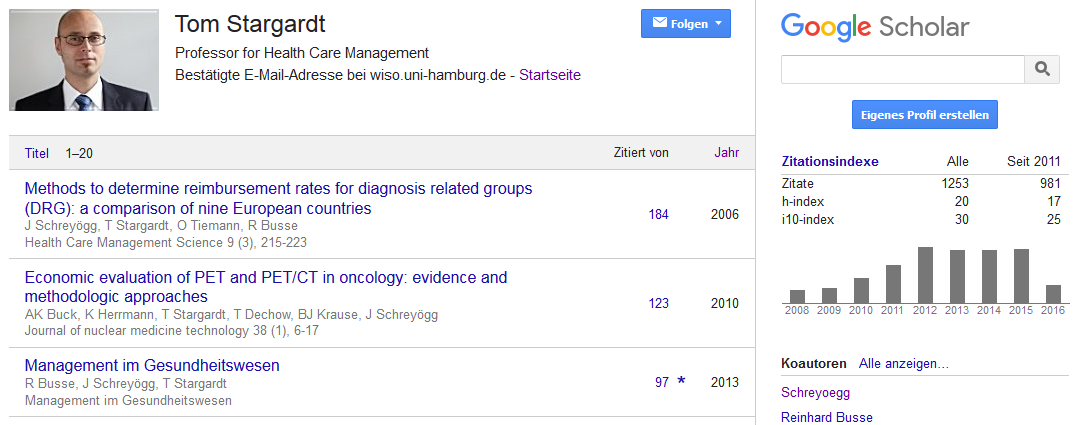 Google Scholar - Autorenprofil