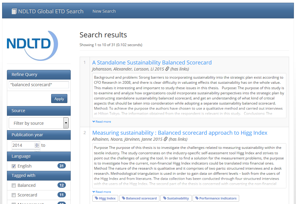 Global ETD Search