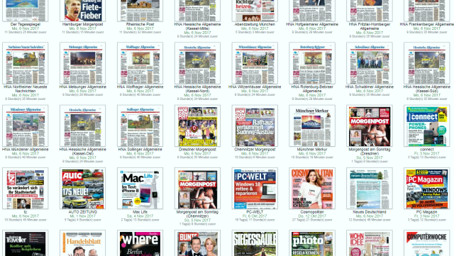 Übersicht deutschsprachigen Tagespresse/Overview German daily newspapers