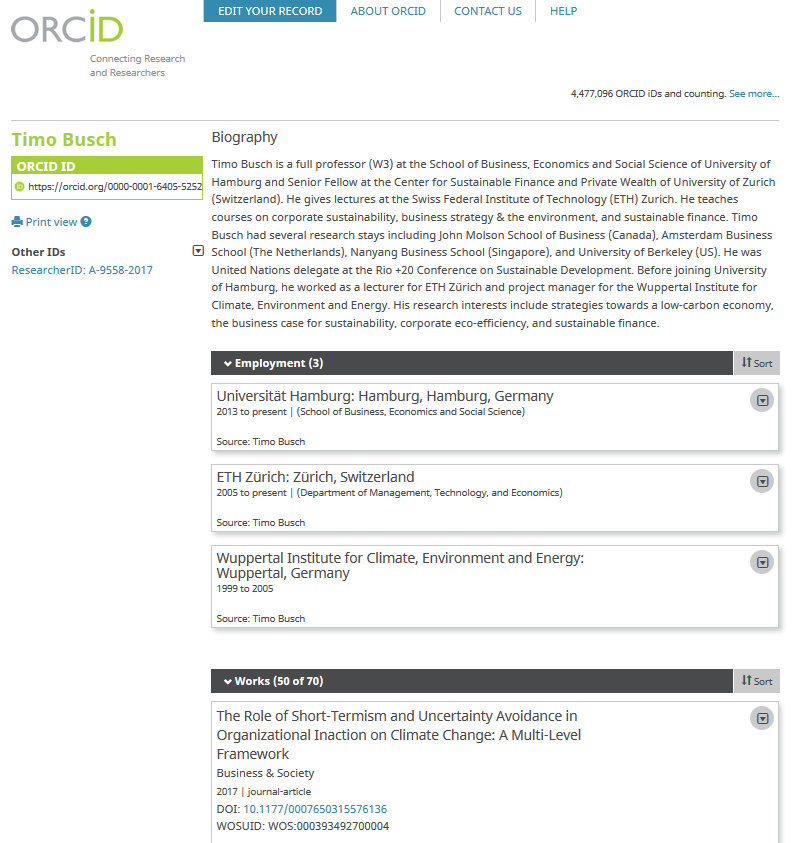 ORCID - Prof. Busch