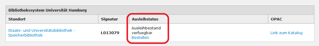 Bestellen aus der Speicherbibliothek 2